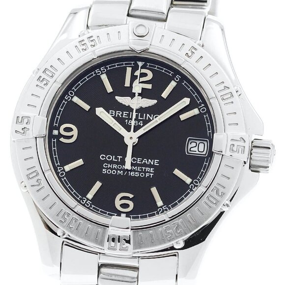BREITLING Colt Ocean Date black Dial Quartz Ladies Watch - Picture 1 of 7